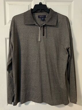 Oleg Cassini Men’s  1/4 Zip 70% Silk Polo Sweater Top size XL